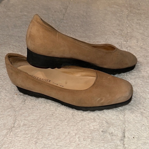 Peter Kaiser Rhonda Tan Suede Slip On Square Toe Loafers Women’s 6.5 - Picture 1 of 8